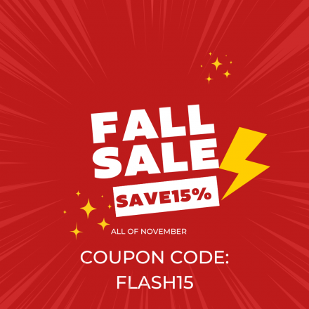Flash Sale! Use Coupon Code: flash15